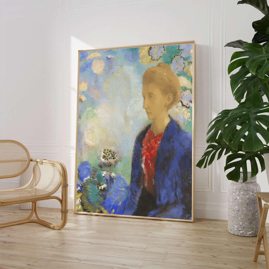 Featuring luminous pastel strokes and vibrant floral motifs, this historic 1900 masterpiece by Odilon Redon showcases the elegance of turn-of-the-century symbolist art. Art lovers can acquire this stunning wall art through MapYourDreams, where it comes in versatile formats such as delicate matte art prints, durable framed posters, and ready-to-hang gallery canvas wraps.