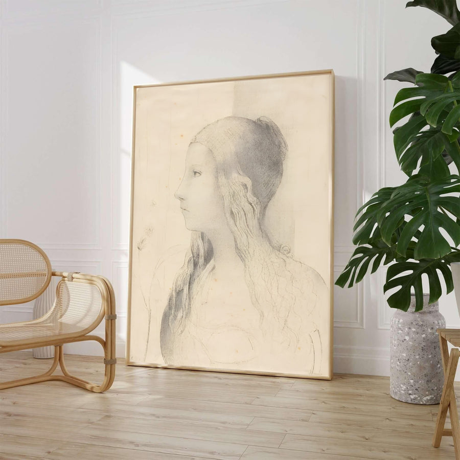 Characterized by soft graphite tones and haunting psychological depth, Odilon Redon&