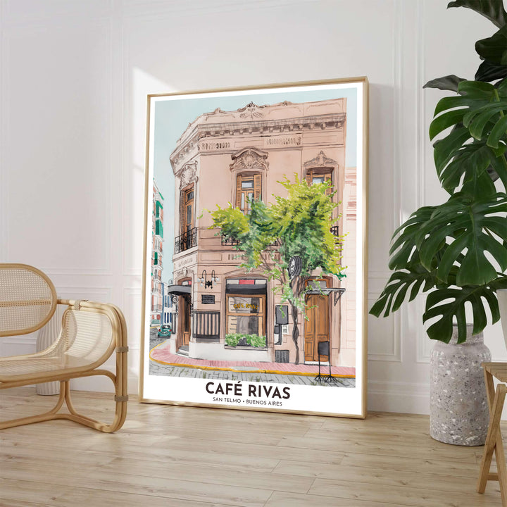 Highlighting the famous corner cafe in Argentina&