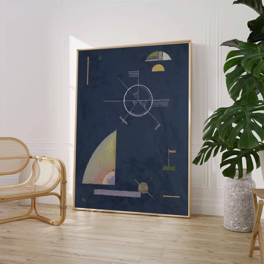 Characterized by deep charcoal background tones, muted sectoral color gradients, and haunting psychological depth, this Wassily Kandinsky Dull Gray print captures the intellectual essence of modernist abstraction. Art lovers can acquire this striking wall art through MapYourDreams, where it comes in versatile formats such as delicate matte art prints, durable framed posters, and ready-to-hang canvas wraps.