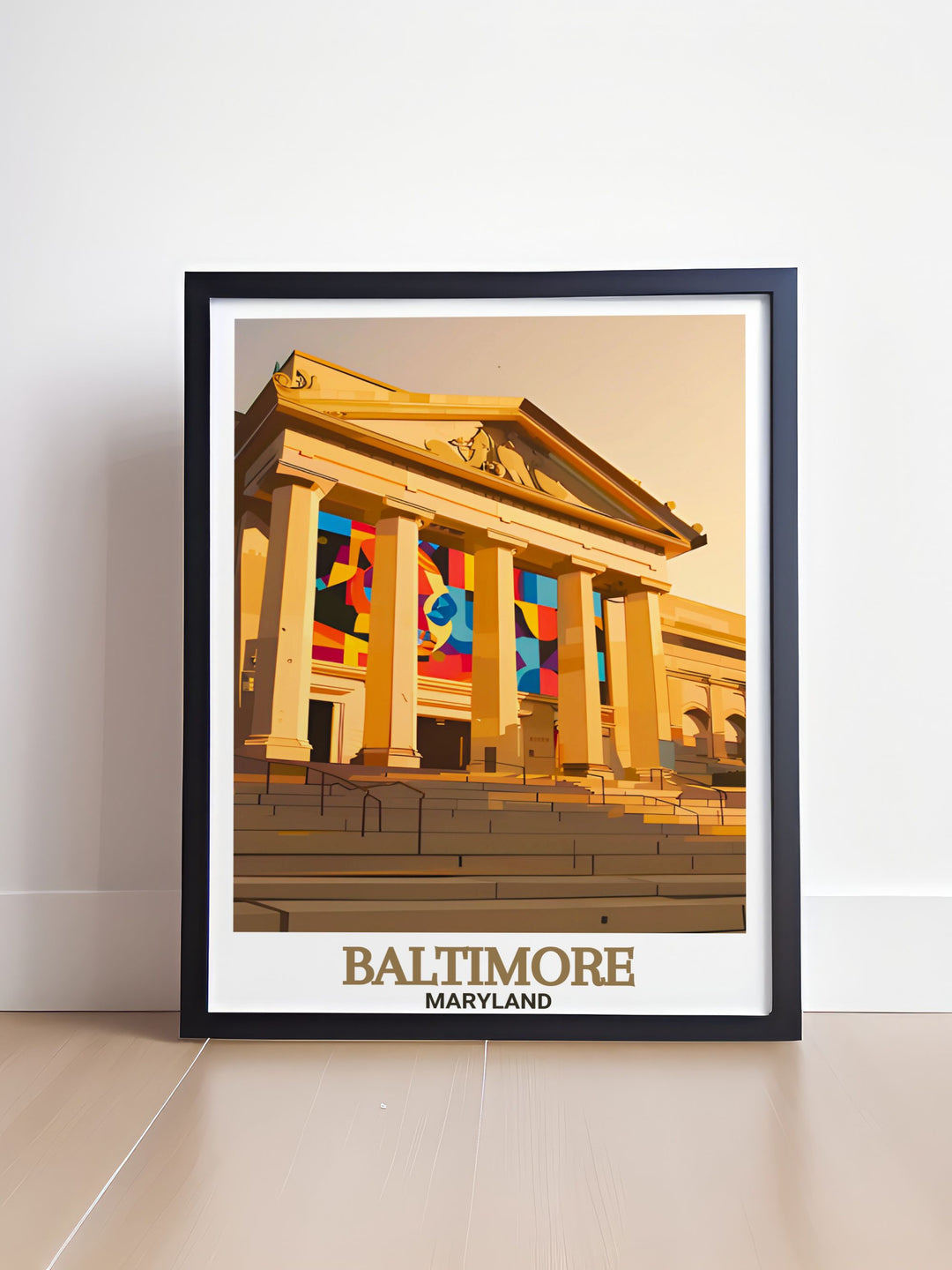 Captivating Baltimore Museum of Art poster featuring an intricately detailed map of Baltimore city an ideal wall art piece that brings urban elegance to your home decor and serves as a beautiful reminder of the citys vibrant culture