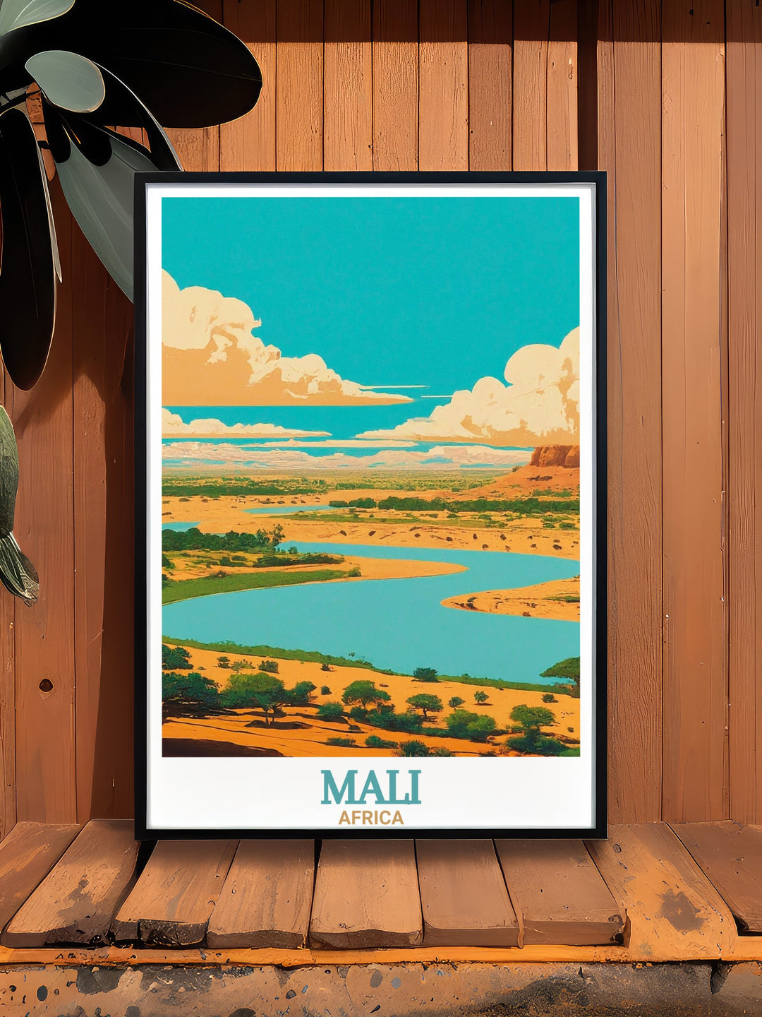 The Niger River travel print brings the beauty of Africas landscape to life. Flowing through Mali, this poster captures the significance of the river to West African history and is ideal for those who appreciate natural wonders.