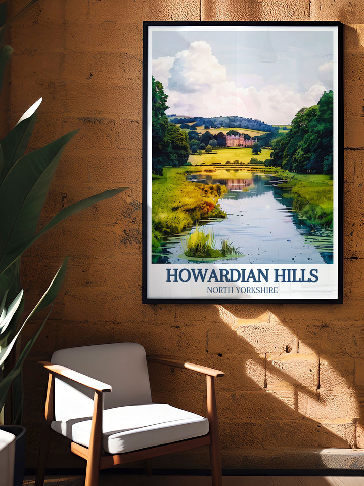 Framed art print of the River Derwent, showcasing the peaceful river and its charming surroundings. This artwork brings a touch of Yorkshires natural beauty into your home, ideal for creating a serene and relaxing atmosphere.