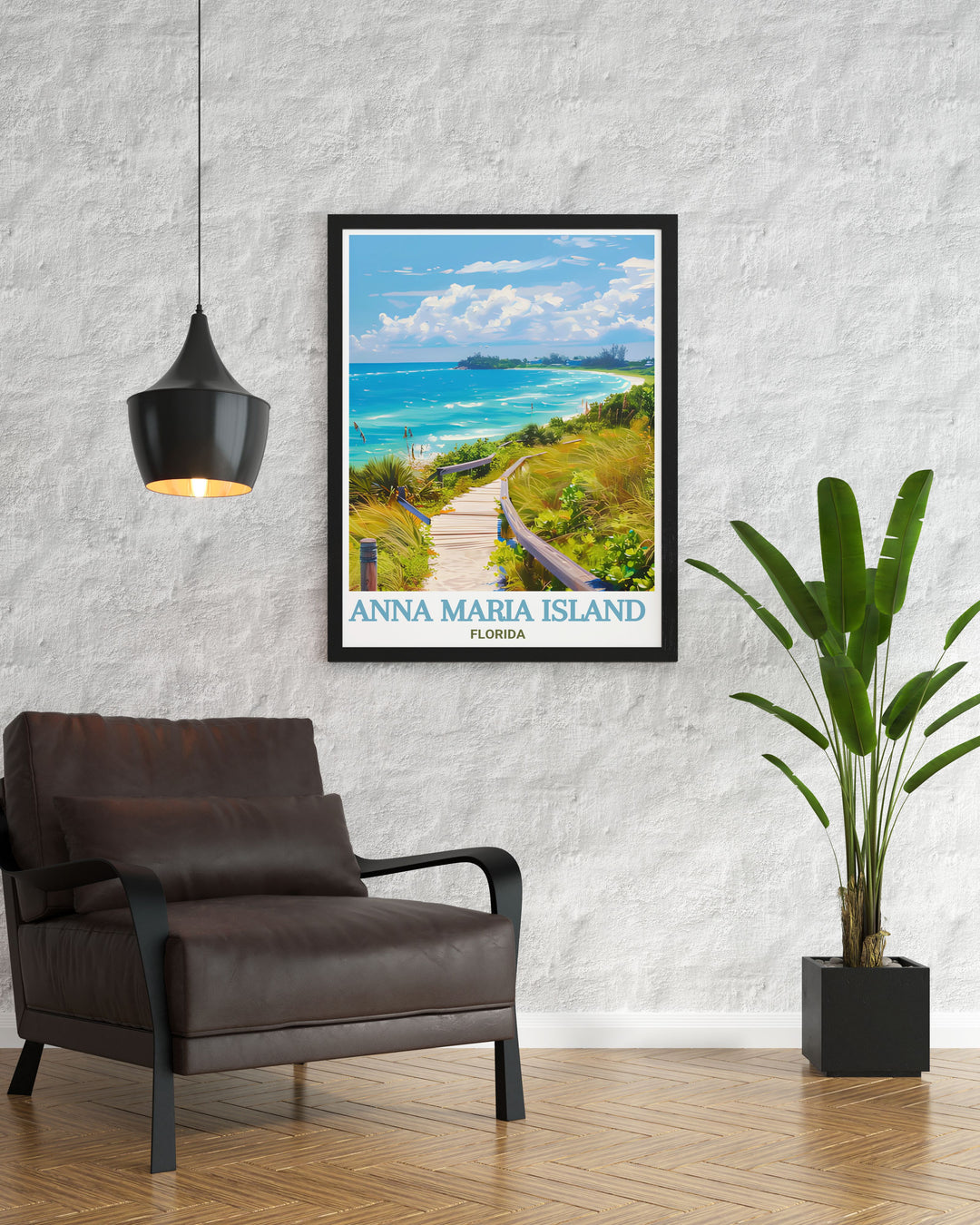 Add a unique element to your home with this Leffis Key Preserve wall art. The vibrant colors and calming Florida landscape make it an ideal piece for living room decor blending modern art with the beauty of Anna Maria Islands preserved natural scenery.