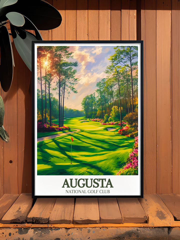 Exquisite Augusta National artwork showcasing Magnolia Lane Amen Corner ideal for personalized gifts and golf decor celebrating the history and prestige of Augusta National