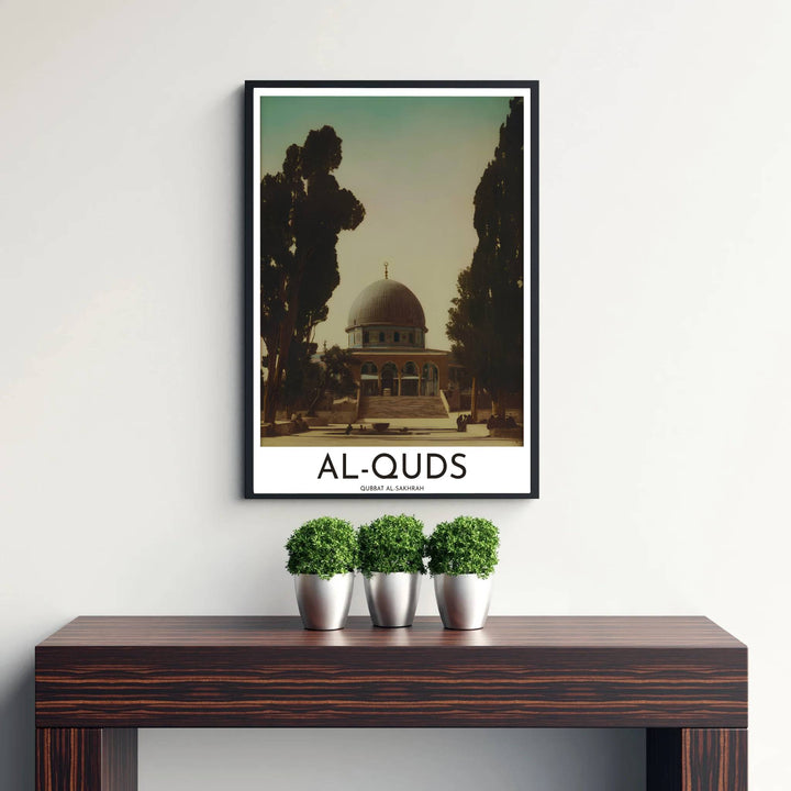 Warm sepia tone travel print of Jerusalem&