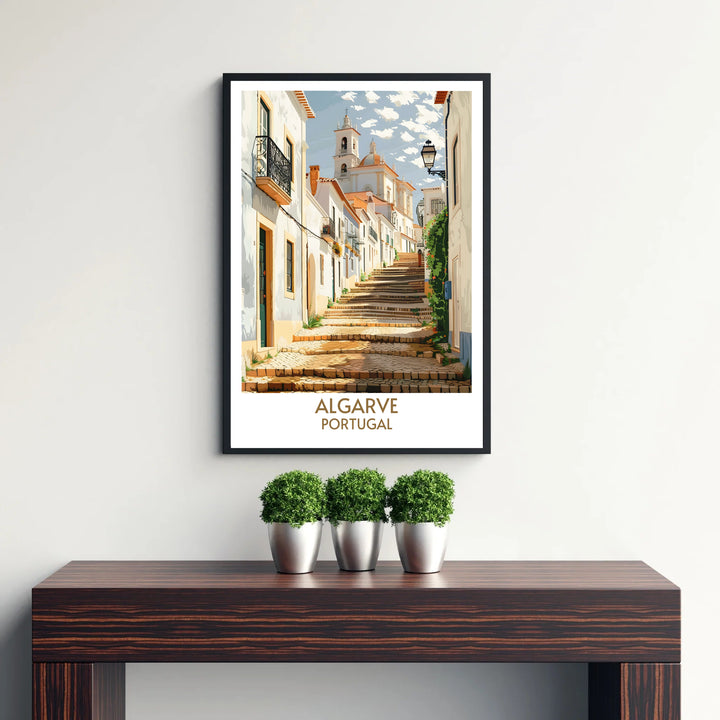 Inspired by classic vintage travel art, this Faro Old Town, Portugal print features picturesque Cidade Velha scenery. Explore versatile framed, unframed, and canvas options available at MapYourDreams for modern decor.