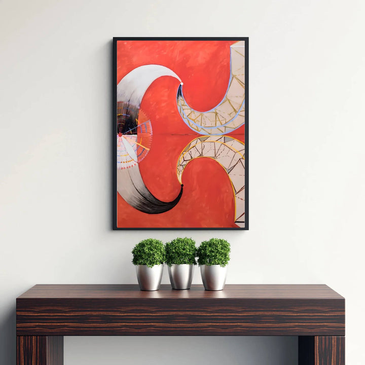 Transporting viewers straight into 1900s European visionary design salons, this Hilma af Klint Group VII The Moon art print highlights precise brushwork and a moody, atmospheric cosmic palette. Offered by MapYourDreams, this artwork is available in flexible options including unframed paper, custom wooden frames, and gallery canvas wraps.