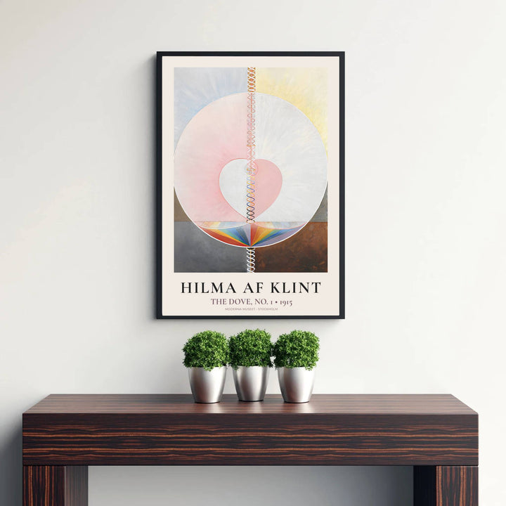 Transporting viewers straight into Stockholm design salons and Moderna Museet galleries, this The Dove No 1 1915 art print by Hilma af Klint highlights precise brushwork and an atmospheric spiritual palette. Offered by MapYourDreams, this artwork is available in flexible options including unframed paper, custom wooden frames, and gallery canvas wraps.