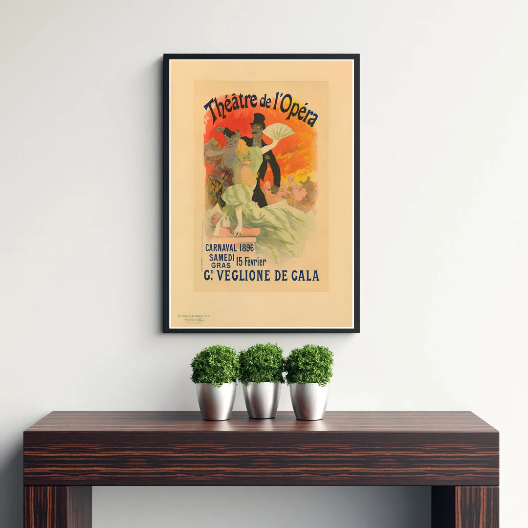 French travel and opera advertisement poster Théâtre de l&