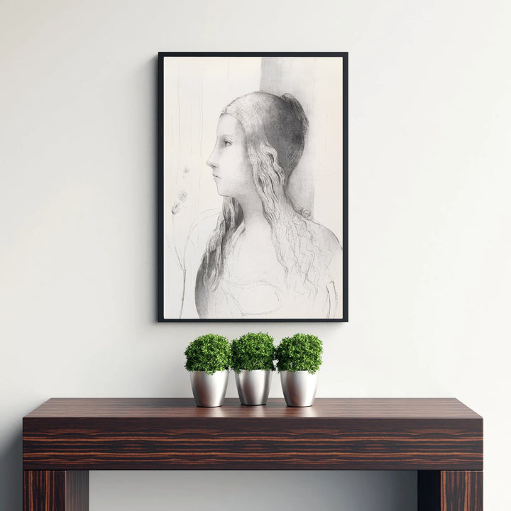 Historical Symbolist wall print showing Odilon Redon&