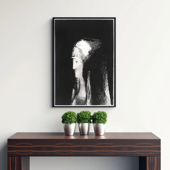 Classical French Symbolist wall print showing Odilon Redon&