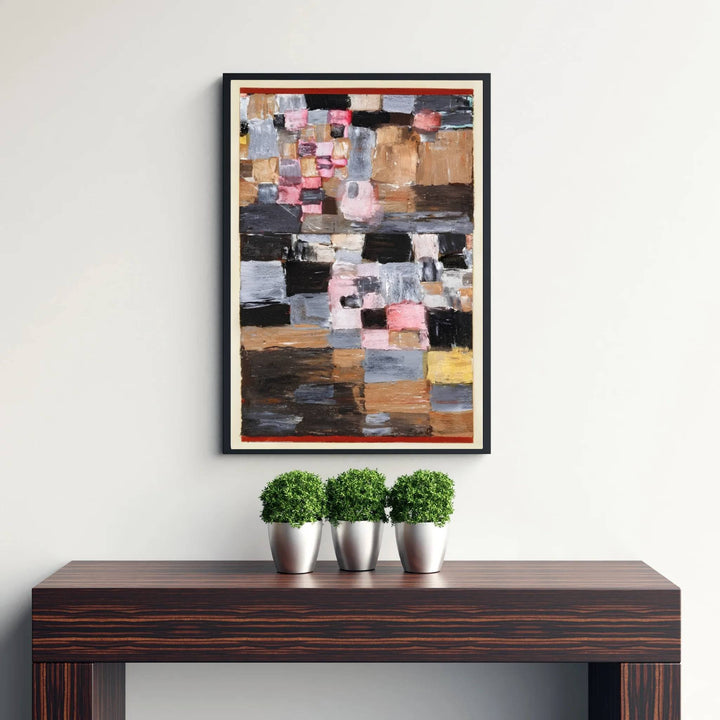 This captivating abstract masterpiece stemming from Ascent Of A Town 1930 highlights Paul Klee&