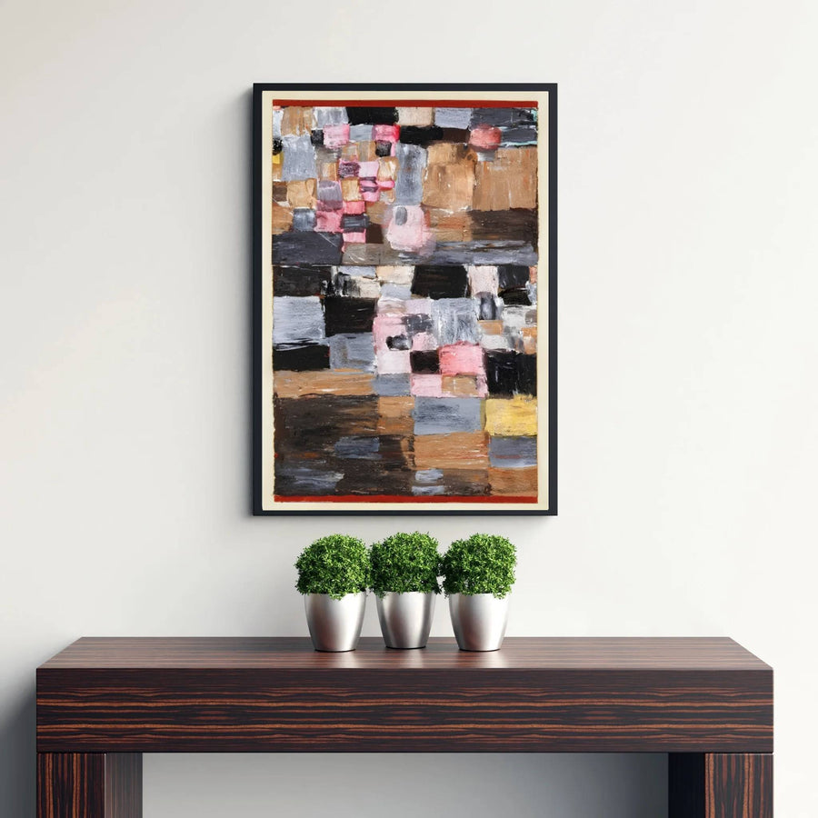 This captivating abstract masterpiece stemming from Ascent Of A Town 1930 highlights Paul Klee&
