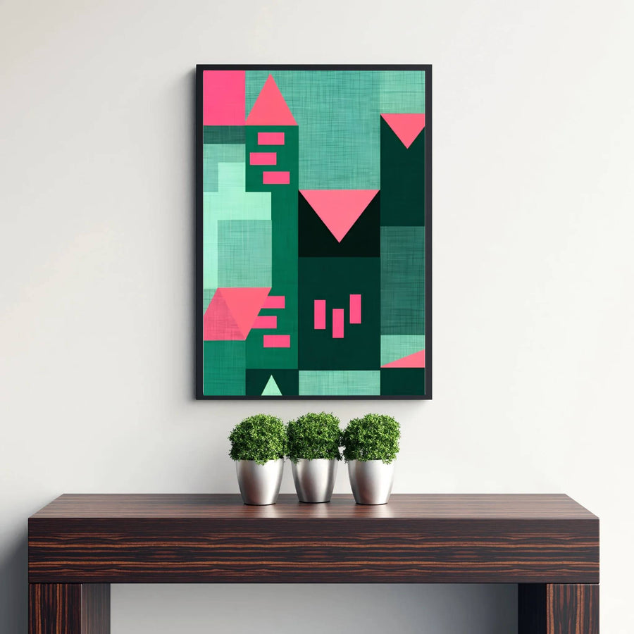 Transporting viewers straight into 1920s European modernist design salons, this Paul Klee Emerald Architecture Art Print art print highlights precise brushwork and a moody, atmospheric green palette. Offered by MapYourDreams, this artwork is available in flexible options including unframed paper, custom wooden frames, and gallery canvas wraps.