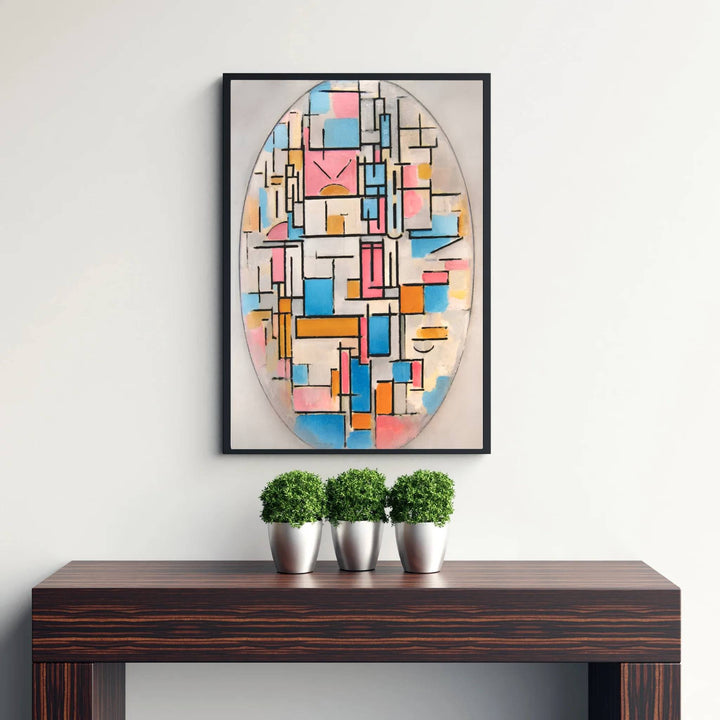 This captivating abstract masterpiece from 1914 highlights Piet Mondrian&