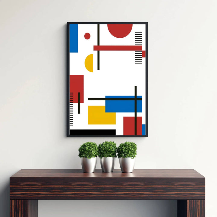 Rich in art-historical significance and geometric poise, this depiction of pure structural balance by Piet Mondrian brings sophisticated museum elegance into contemporary living environments. Through MapYourDreams, customers can explore various customization choices for this Piet Mondrian wall decor, including unframed editions, handcrafted frames, and durable gallery canvas wraps for seamless decorating.