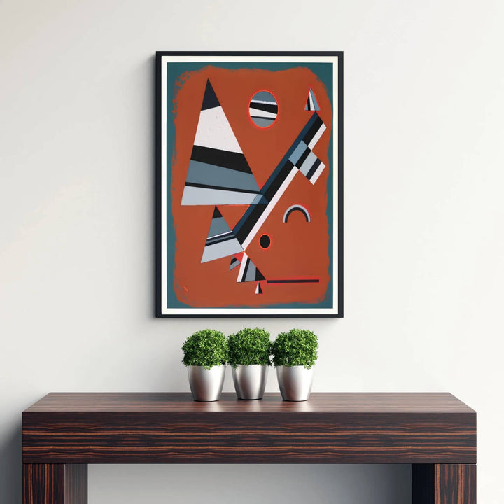 This captivating geometric masterpiece highlights Wassily Kandinsky&