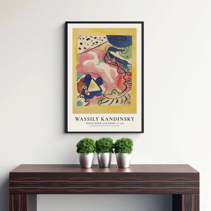 This captivating expressionist watercolor masterpiece highlights Wassily Kandinsky&