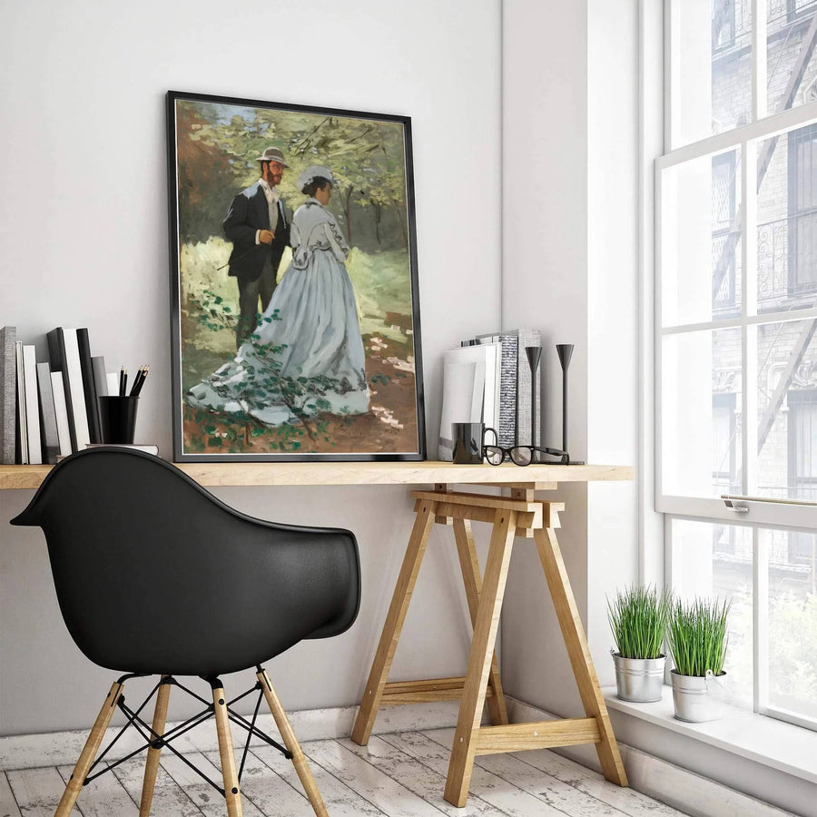Merging rigorous plein-air observation with lyrical impressionist grace from international archival holdings, this intricate Bazille And Camille 1865 print brings a sophisticated scholarly ambiance to rooms. MapYourDreams ensures versatile styling through options including lightweight unframed paper posters, sturdy custom framed designs, and premium canvas wall art.