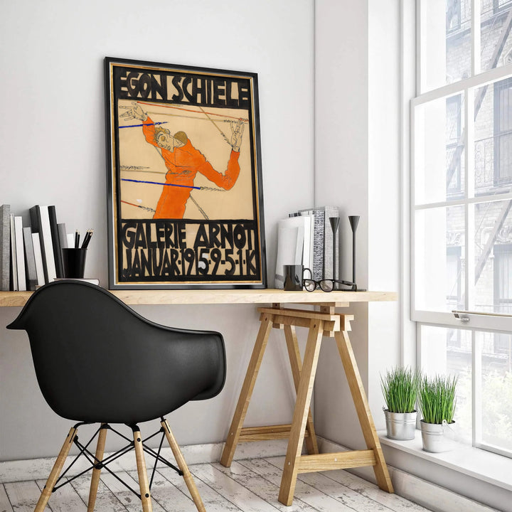 Classic Austrian Expressionism exhibition print of Egon Schiele Galerie Arnot 1915 from Galerie Arnot Vienna demonstrating master graphic typography design. Shop high-definition framed prints, unframed paper posters, and stretched canvas options directly at MapYourDreams online store today.