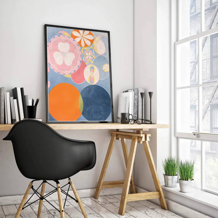Merging rigorous structural geometry with lyrical spiritual symbolism from Nordic institutional holdings, this intricate The Ten Largest No 3 Youth 1907 print by Hilma af Klint brings sophistication. Offered by MapYourDreams, this artwork is available in flexible options including unframed paper, custom wooden frames, and gallery canvas wraps.