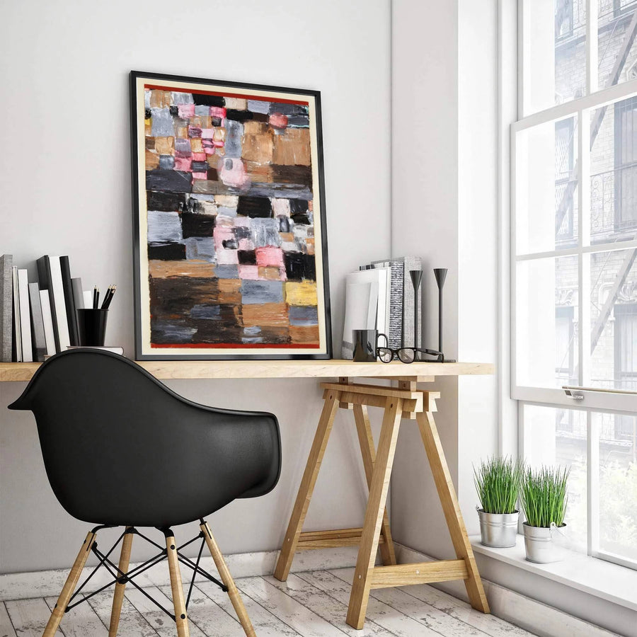 Imbued with the avant-garde spirit characteristic of Ascent Of A Town 1930, this timeless abstract print by Paul Klee radiates with quiet intellectual energy and perfect tonal equilibrium. Available through MapYourDreams, this wall decor can be ordered in custom sizes across multiple finish formats, including protective framed prints, classic unframed sheets, and gallery canvas wraps.