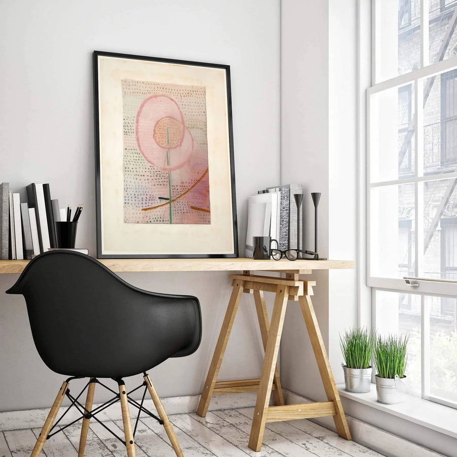 Merging organic botany with subtle abstract symbolism, this intricate Paul Klee Blossoming (Blühend) 1934 art brings a sophisticated, serene ambiance to any interior setting. Offered by MapYourDreams, this artwork is available in flexible options including unframed paper, custom wooden frames, and gallery canvas wraps.