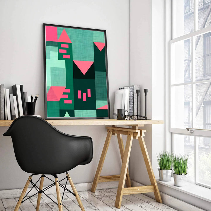 Merging rigorous structural geometry with lyrical green symbolism, this intricate Paul Klee Emerald Architecture Art Print brings a sophisticated, avant-garde ambiance to any contemporary interior setting. Offered by MapYourDreams, this artwork is available in flexible options including unframed paper, custom wooden frames, and gallery canvas wraps.