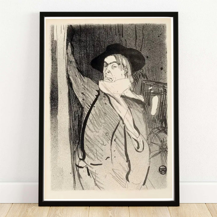 Henri de Toulouse-Lautrec Aristide Bruant 1893 print depicting the French cabaret singer in Montmartre Paris France. MapYourDreams provides custom framed, unframed paper, and stretched canvas options for wall decor.