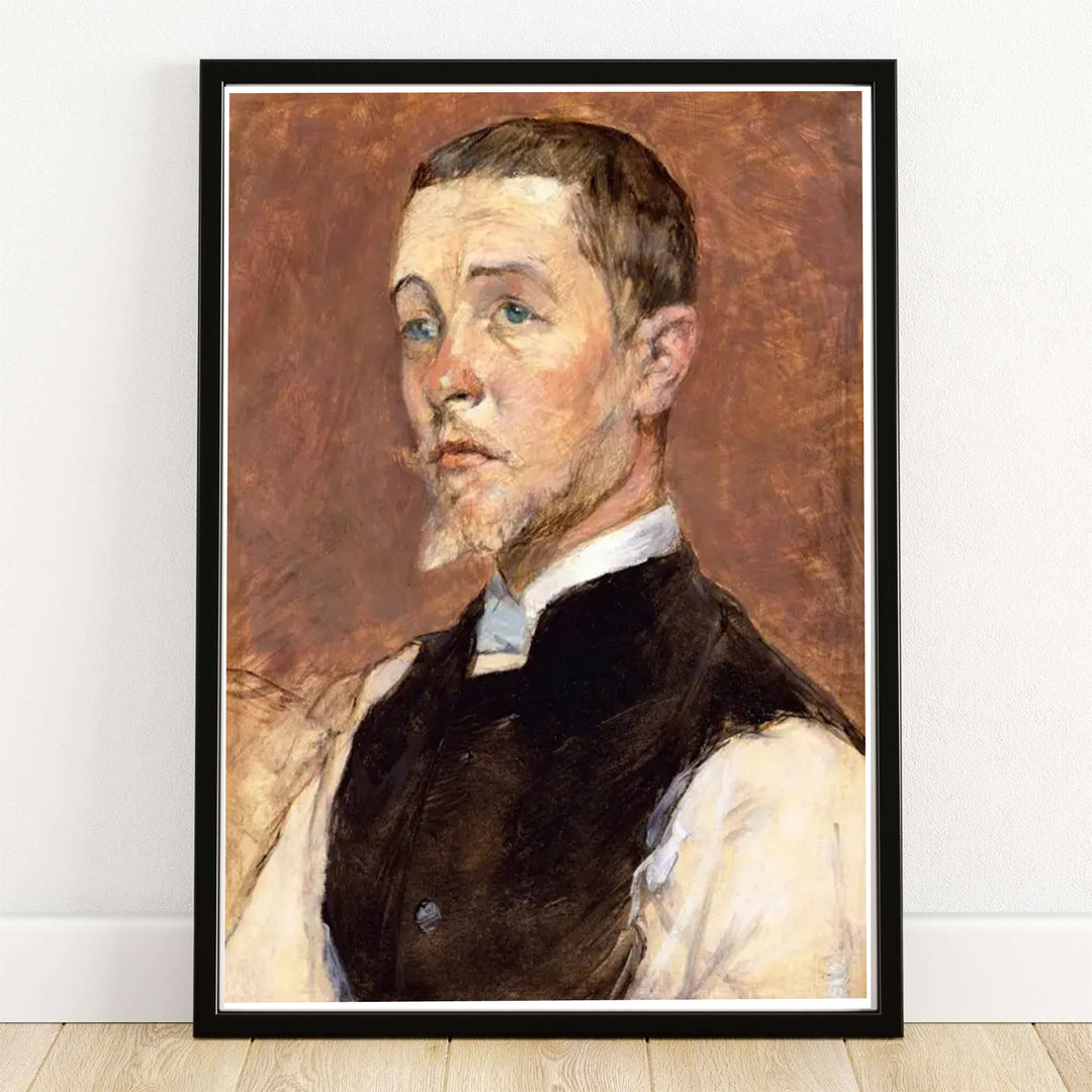 Henri de Toulouse-Lautrec portrait print of Albert (René) Grenier painted in 1887 in Paris, France. MapYourDreams provides custom framed, unframed paper, and stretched canvas options for classic decor.