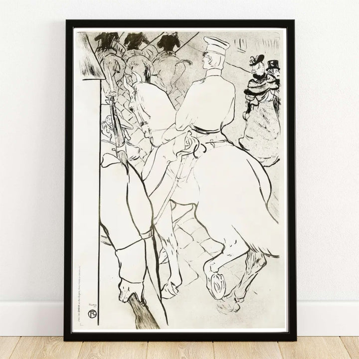 Featuring Babylone D’Allemagne (1894), Henri de Toulouse-Lautrec created a stark black and white lithograph print of cavalry soldiers on horses in Berlin, Germany. MapYourDreams provides custom framed wall art, unframed fine art paper prints, and gallery canvas options for historic decor.