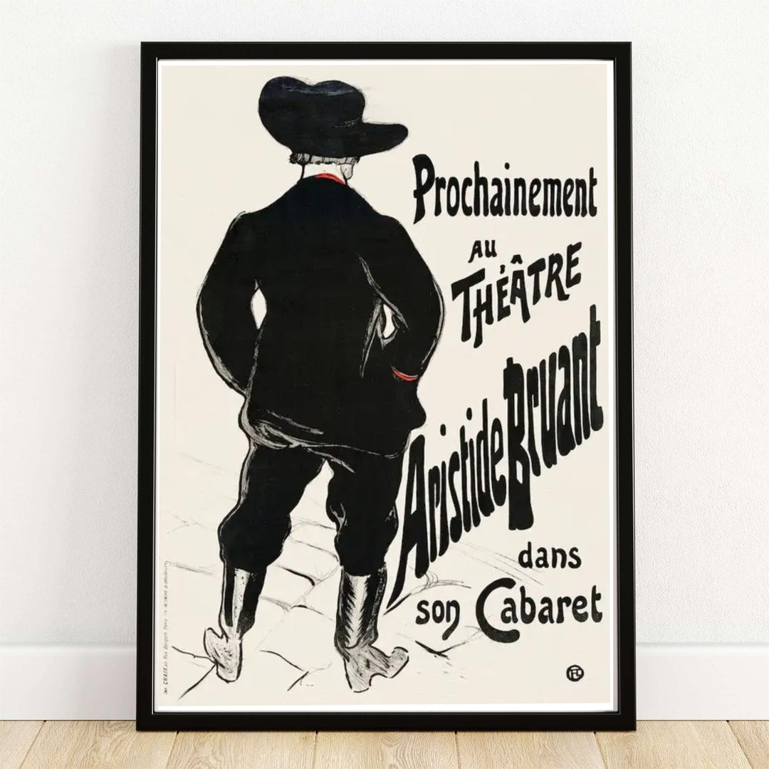 Authentic 19th-century French cabaret wall decor print of Bruant Au Mirliton (1894), Henri de Toulouse-Lautrec set in Paris, France. Order custom framed prints, unframed fine art paper, or gallery canvas print options from MapYourDreams for your residential interior space.
