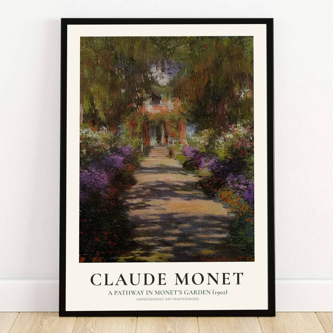 Safely preserved inside the legendary impressionist art archives of the Musée Marmottan Monet in Paris, France, this striking A Pathway In Monets Garden 1902 poster captures the sunlit beauty of Giverny floral arches. Offered by MapYourDreams, this piece is fully customizable, allowing you to choose between sleek unframed paper art print formats, elegant custom wooden framed options, and textured gallery-wrapped canvas displays.