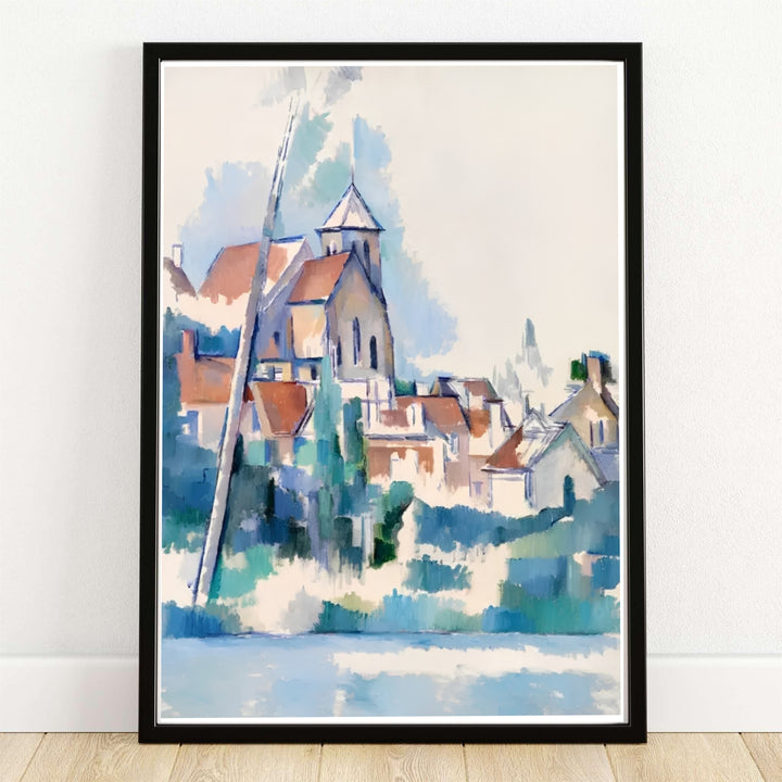 Paul Cezanne Church At Montigny Sur Loing 1898 fine art poster depicting a stone village church along the Loing River in northern France. MapYourDreams provides custom framed wall art, unframed paper prints, and gallery stretched canvas wall decor options to elevate home decor.