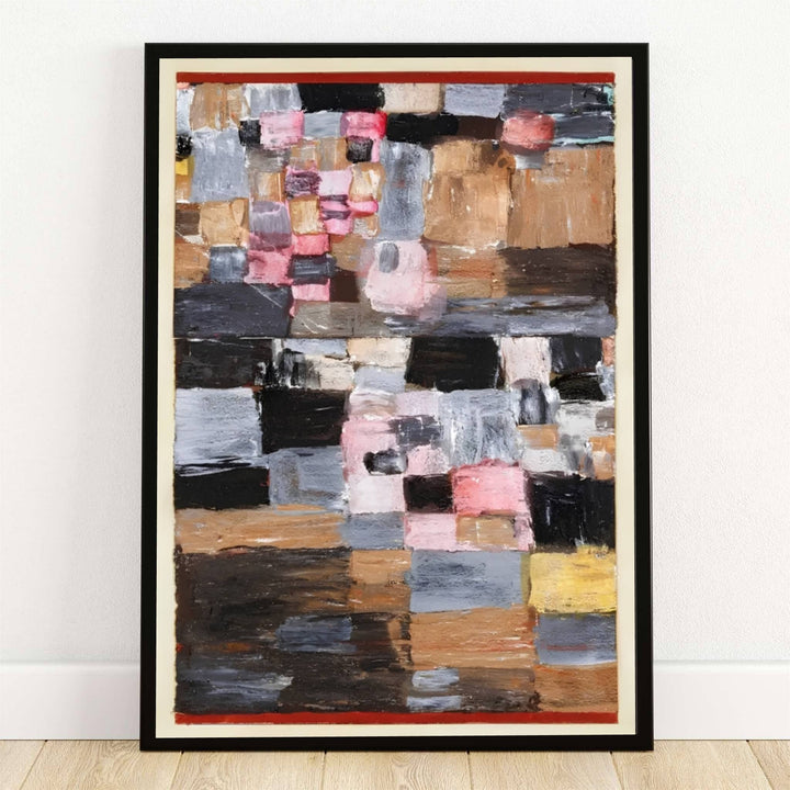 Preserved within esteemed international museum archives, this striking 1930 abstract architectural painting titled Ascent Of A Town 1930 by Paul Klee portrays a vertical progression of textured color blocks simulating urban growth. Offered by MapYourDreams, this stunning wall decor is available in flexible options including unframed paper, custom wooden frames, and gallery canvas wraps to suit any sophisticated interior decor style.