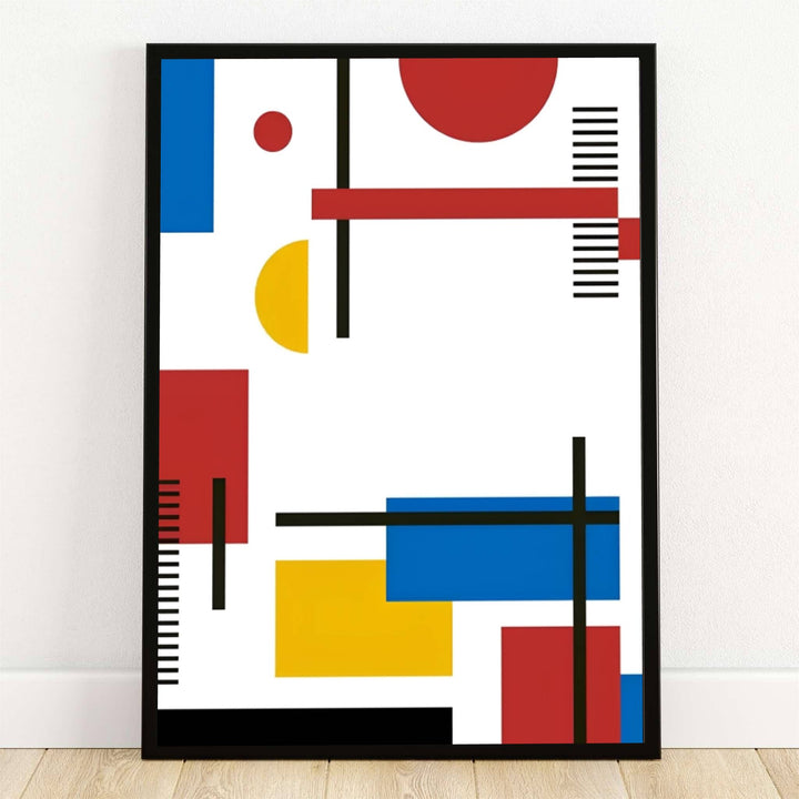 Celebrating the revolutionary design ethos of early 20th-century European institutions, this striking geometric abstract art poster blends De Stijl principles with experimental Bauhaus composition. Offered by MapYourDreams, this stunning Piet Mondrian Style Bauhaus Geometric Abstract Art Poster, Minimalist Primary Colors Print wall decor is available in flexible options including unframed paper, custom wooden frames, and gallery canvas wraps to suit any sophisticated interior decor style.