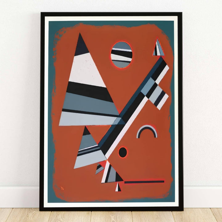 Preserved within renowned European design archives, this striking 1930 geometric abstract composition by Wassily Kandinsky portrays sharp triangular wedges and precise striped pillars. Offered by MapYourDreams, this stunning Gray Gris wall art is available in flexible options including unframed paper, custom wooden frames, and gallery canvas wraps to suit any sophisticated interior decor style.