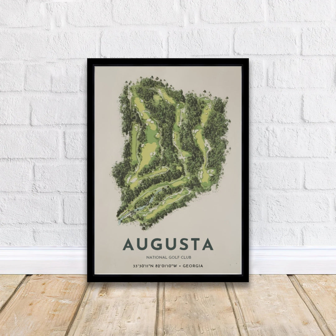 Elegant golf course canvas decor depicting an aerial bird&