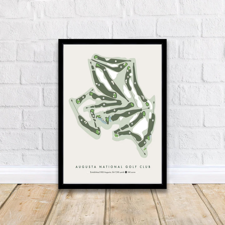 Fine art golf layout canvas decor illustrating Augusta National&