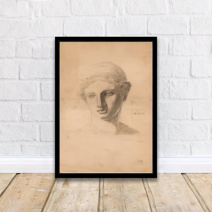 Museum collection sketch poster of Egon Schiele Antique Head Study 1905 at Leopold Museum Vienna on textured sepia paper finish. MapYourDreams delivers archival framed wall art, unframed paper poster prints, and gallery canvas wall decor for timeless home and office decorating projects.