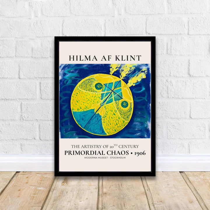 Imbued with a timeless sense of spiritual wonder tied to Swedish artistic heritage, this artistic Primordial Chaos 1906 wall art rendering by Hilma af Klint balances deep blue washes with graphic symbol details. Offered by MapYourDreams, this artwork is available in flexible options including unframed paper, custom wooden frames, and gallery canvas wraps.