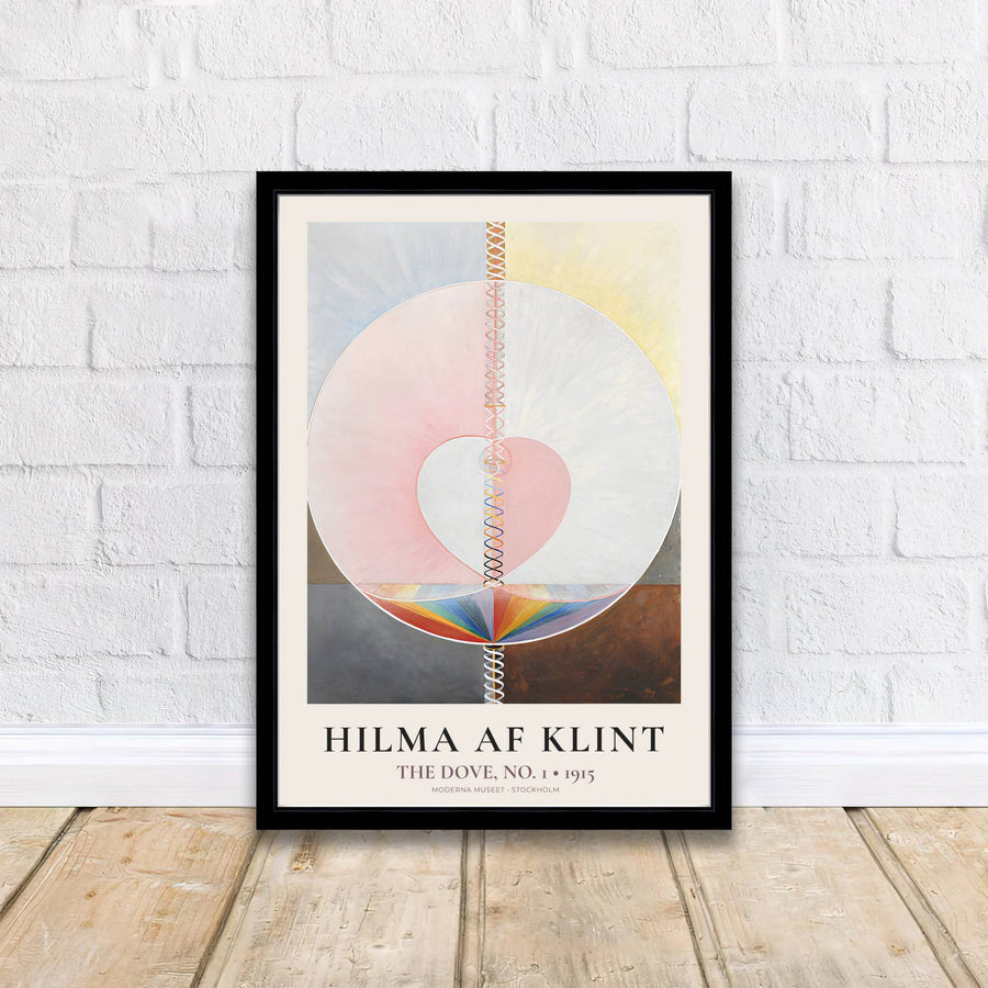 Imbued with a timeless sense of spiritual wonder tied to Swedish artistic heritage, this artistic The Dove No 1 1915 wall art rendering by Hilma af Klint balances delicate gradient washes with graphic symbol details. Offered by MapYourDreams, this artwork is available in flexible options including unframed paper, custom wooden frames, and gallery canvas wraps.