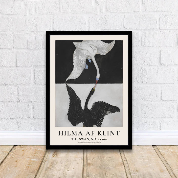 Imbued with a timeless sense of spiritual wonder tied to Swedish artistic heritage, this artistic The Swan No 1 1915 wall art rendering by Hilma af Klint balances dark and light fields. Offered by MapYourDreams, this artwork is available in flexible options including unframed paper, custom wooden frames, and gallery canvas wraps.