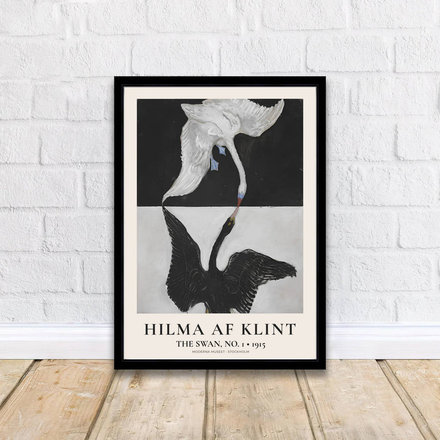 Imbued with a timeless sense of spiritual wonder tied to Swedish artistic heritage, this artistic The Swan No 1 1915 wall art rendering by Hilma af Klint balances dark and light fields. Offered by MapYourDreams, this artwork is available in flexible options including unframed paper, custom wooden frames, and gallery canvas wraps.