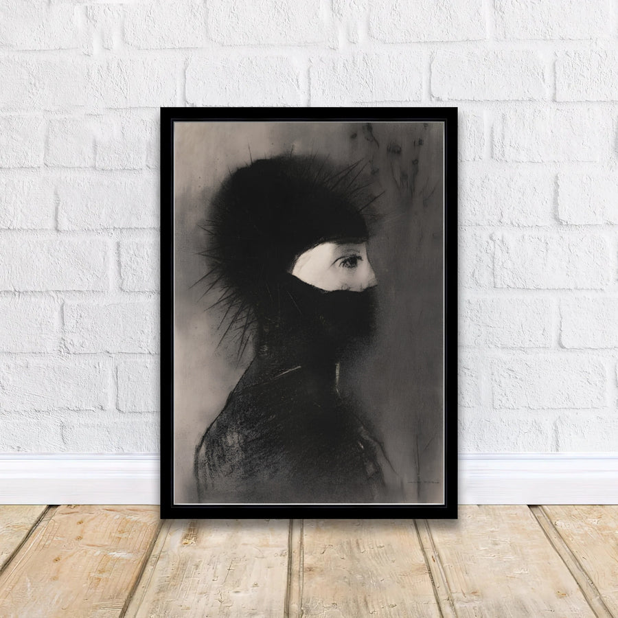 Museum collection dark masterpiece of Odilon Redon Armor 1891 at The Metropolitan Museum of Art in New York City on a textured matte finish. MapYourDreams delivers archival framed art, unframed paper prints, and gallery canvas wall decor for timeless home and office decorating projects.