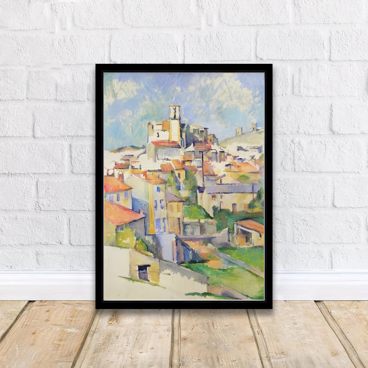 French Post-Impressionism fine art poster of Paul Cezanne Gardanne 1885 illustrating warm ochre structures in Gardanne France. MapYourDreams delivers archival framed wall art, unframed paper prints, and gallery canvas wall decor designed to enhance study rooms.