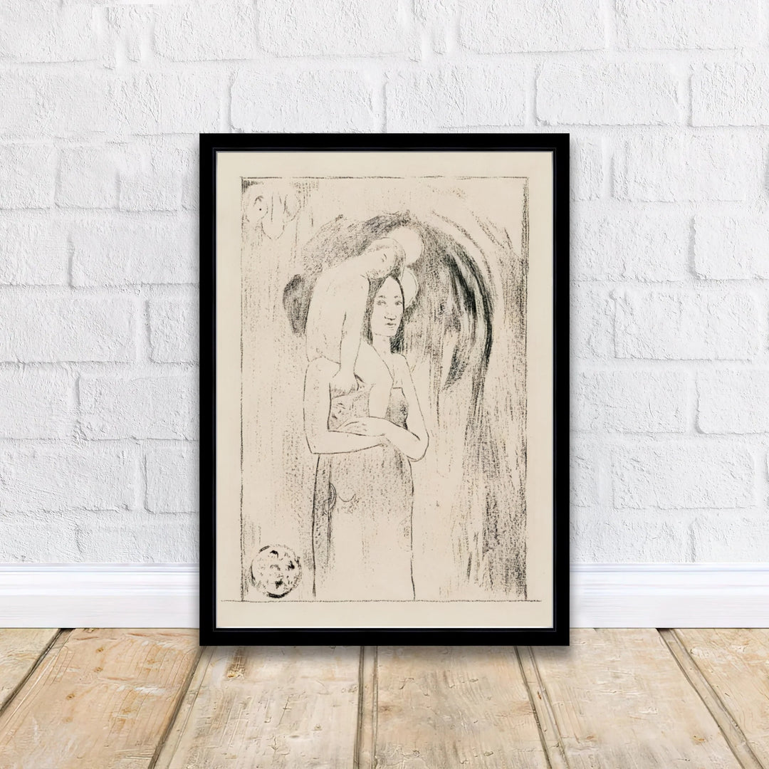 Vintage Tahitian art print of Paul Gauguin Hail Mary Ia Orana Maria 1895 capturing sacred island lore from Tahiti, French Polynesia. Discover custom framed prints, unframed poster options, and stretched canvas wall decor at MapYourDreams for your master bedroom display.