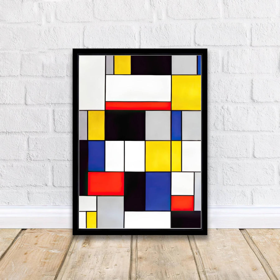 Rich in art-historical significance and neoplasticism poise, this Piet Mondrian Composition A depiction of pure geometric balance brings sophisticated museum elegance into contemporary living environments. Through MapYourDreams, customers can explore various customization choices for this wall decor, including unframed editions, handcrafted frames, and durable gallery canvas wraps for seamless decorating.