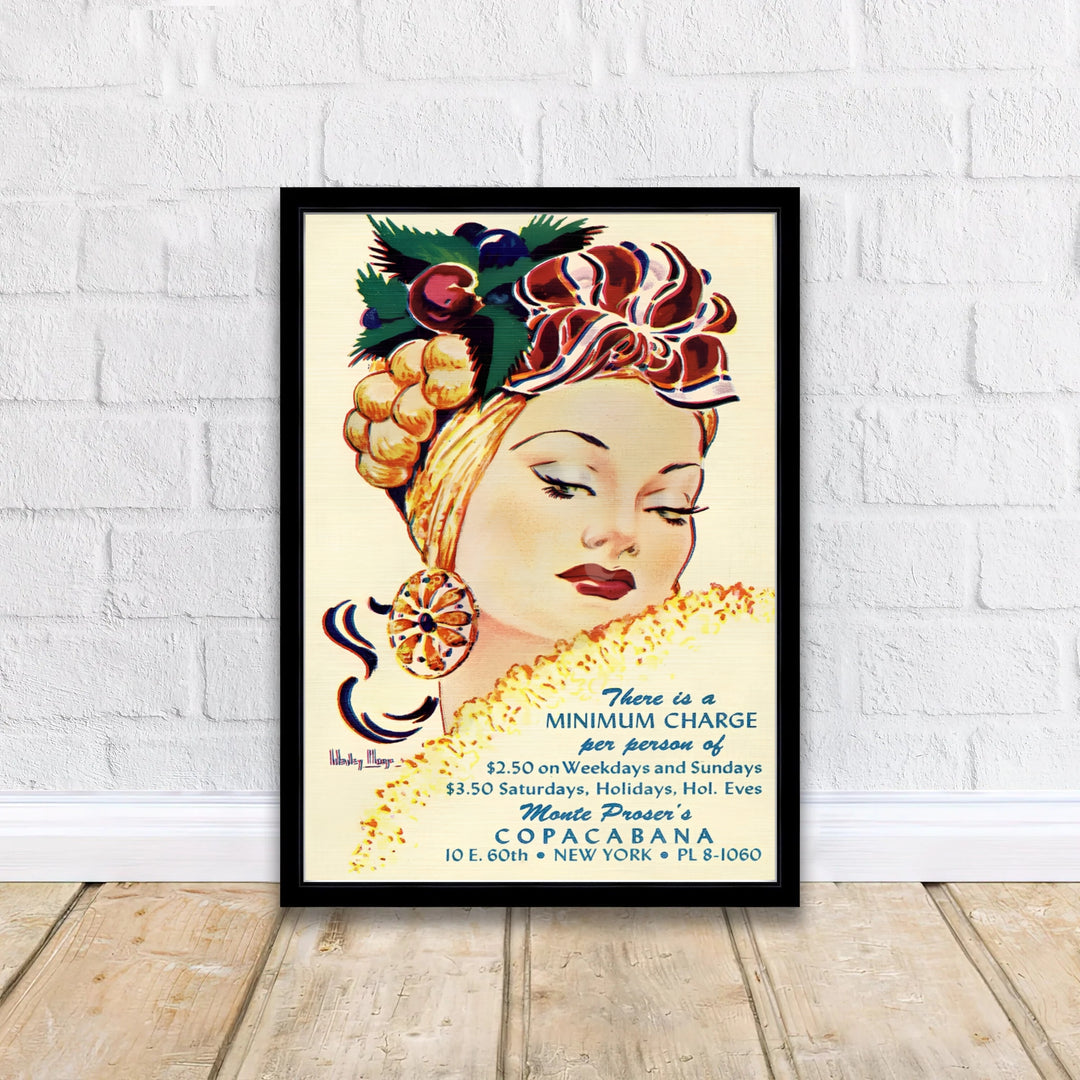 Historical NYC cocktail bar art print honoring Monte Proser&